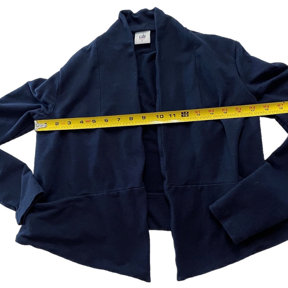 Cabi Navy Cropped Knit Open Front Blazer Jacket | Style 5153 | Small - Picture 7 of 9